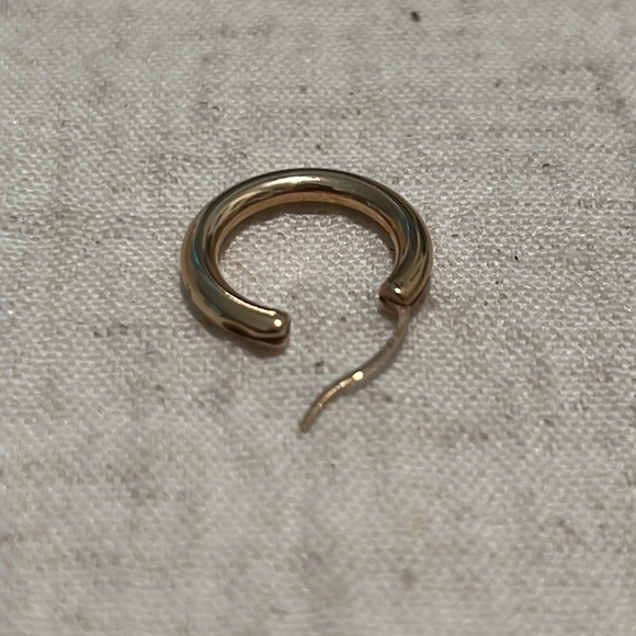 10K Resin Round Hoop Earrings - Picture 10 of 13